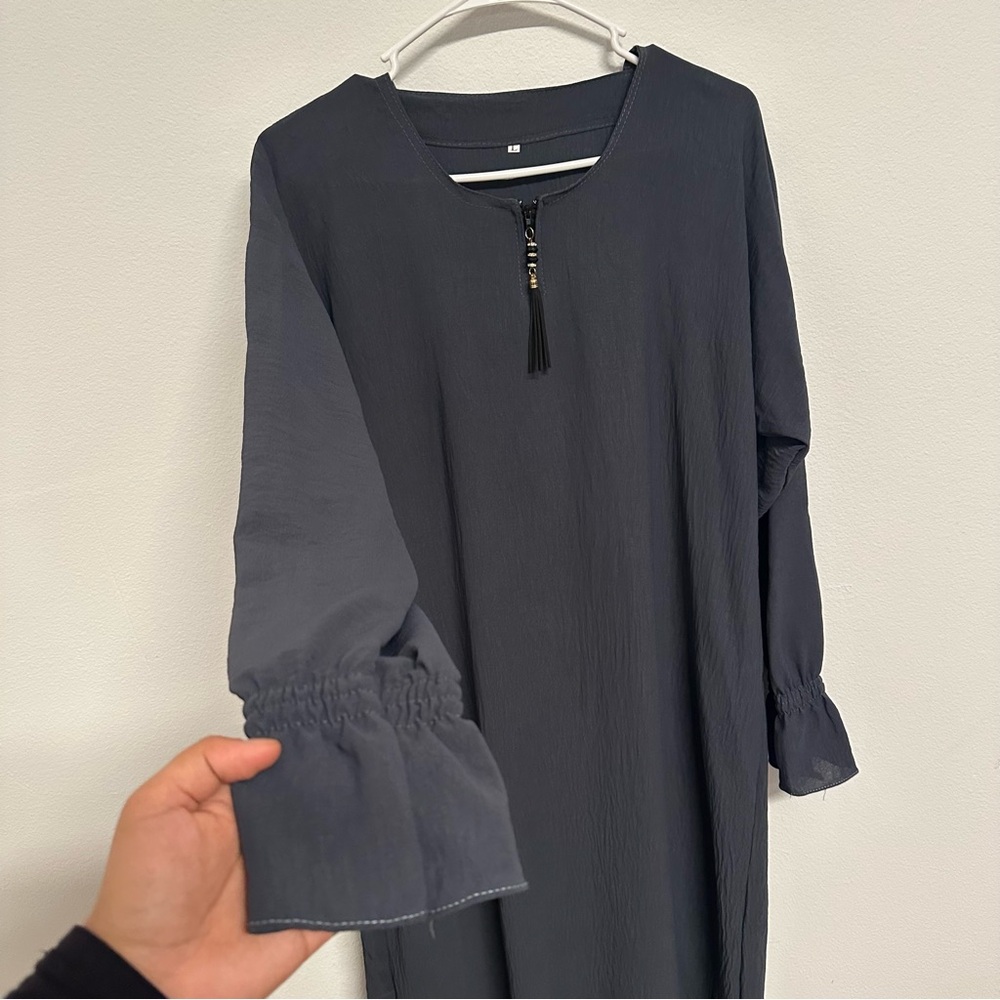 Dark gray abaya